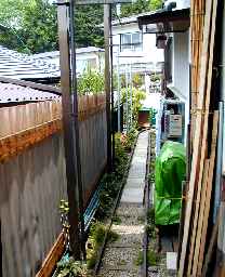 西側の併用軌道